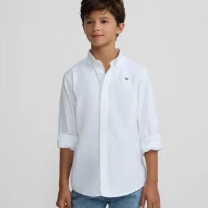 Camisa sport kids clasica oxford blanca