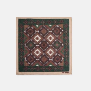 Pañuelo estampado etnico verde