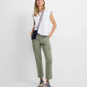 Pantalon woman denim cargo khaki