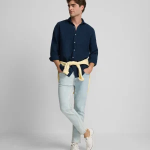 Pantalon sport jeans azul claro