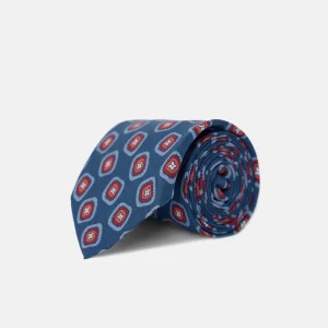 Corbata silk motivo azul