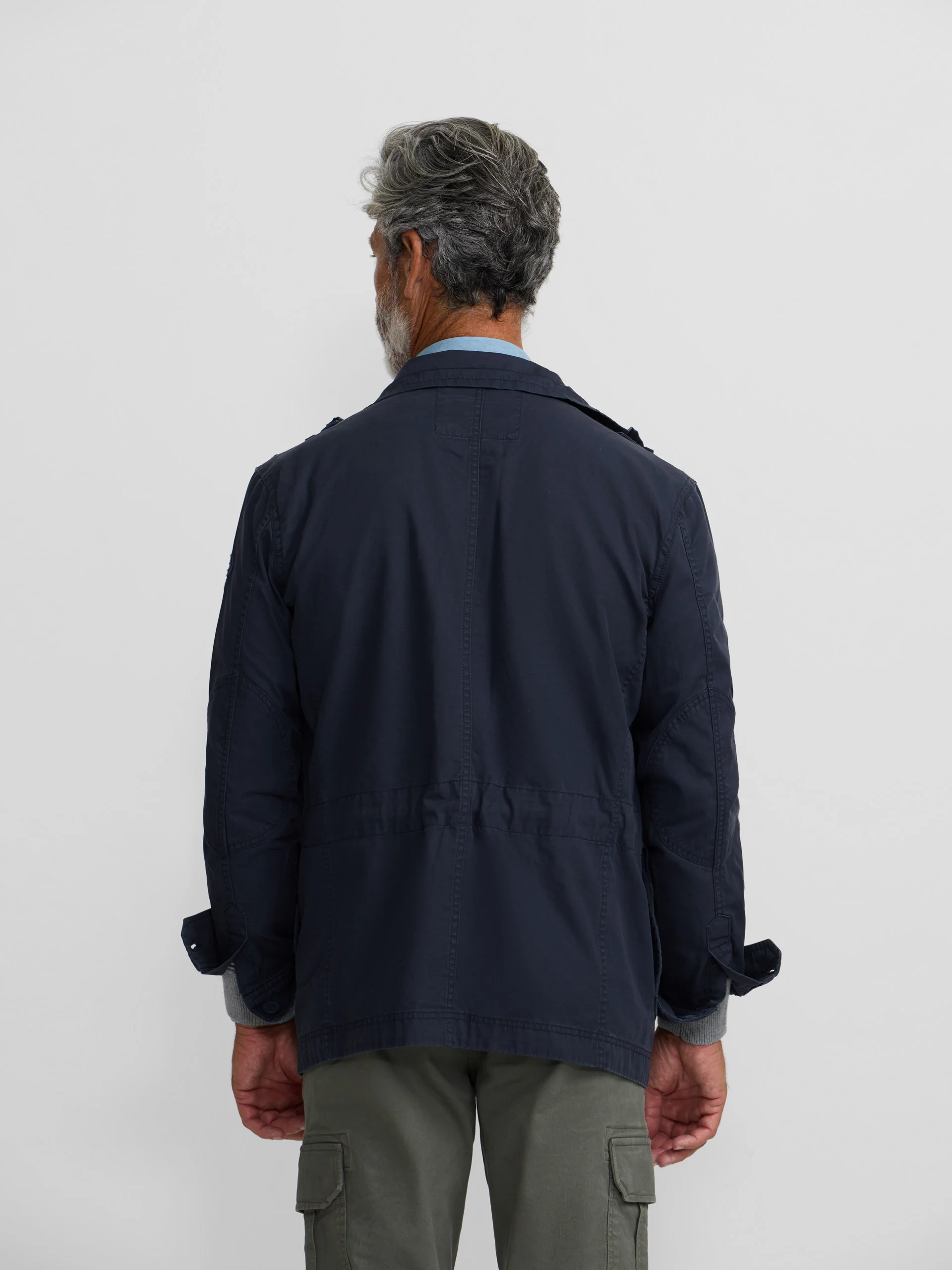 Chaqueta militar parches dye azul marino - Imagen 8
