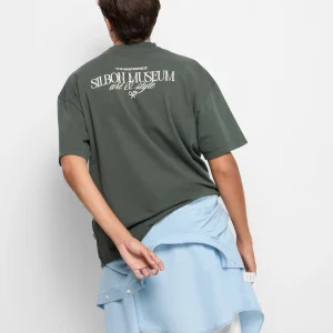 Camiseta relaxed fit museum verde