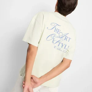 Camiseta relaxed fit art style verde claro