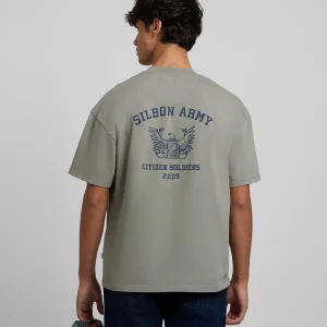 Camiseta relaxed fit soldiers khaki