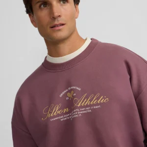 Sudadera special fit lettering burdeos