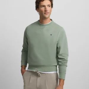 Sudadera silbon minilogo verde claro
