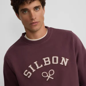 Sudadera raqueta media pana burdeos