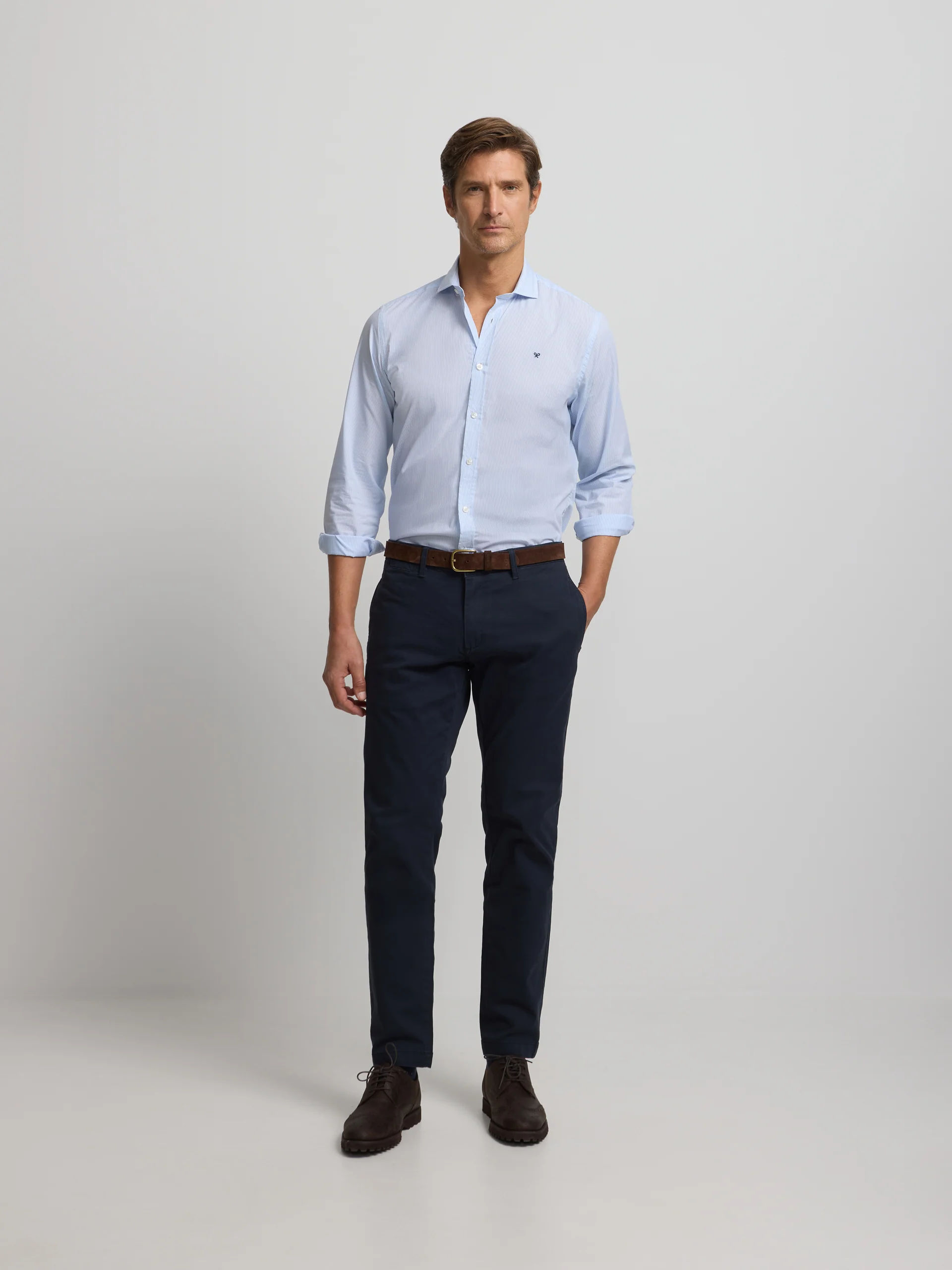 Camisa sport classic raya celeste - Imagen 5
