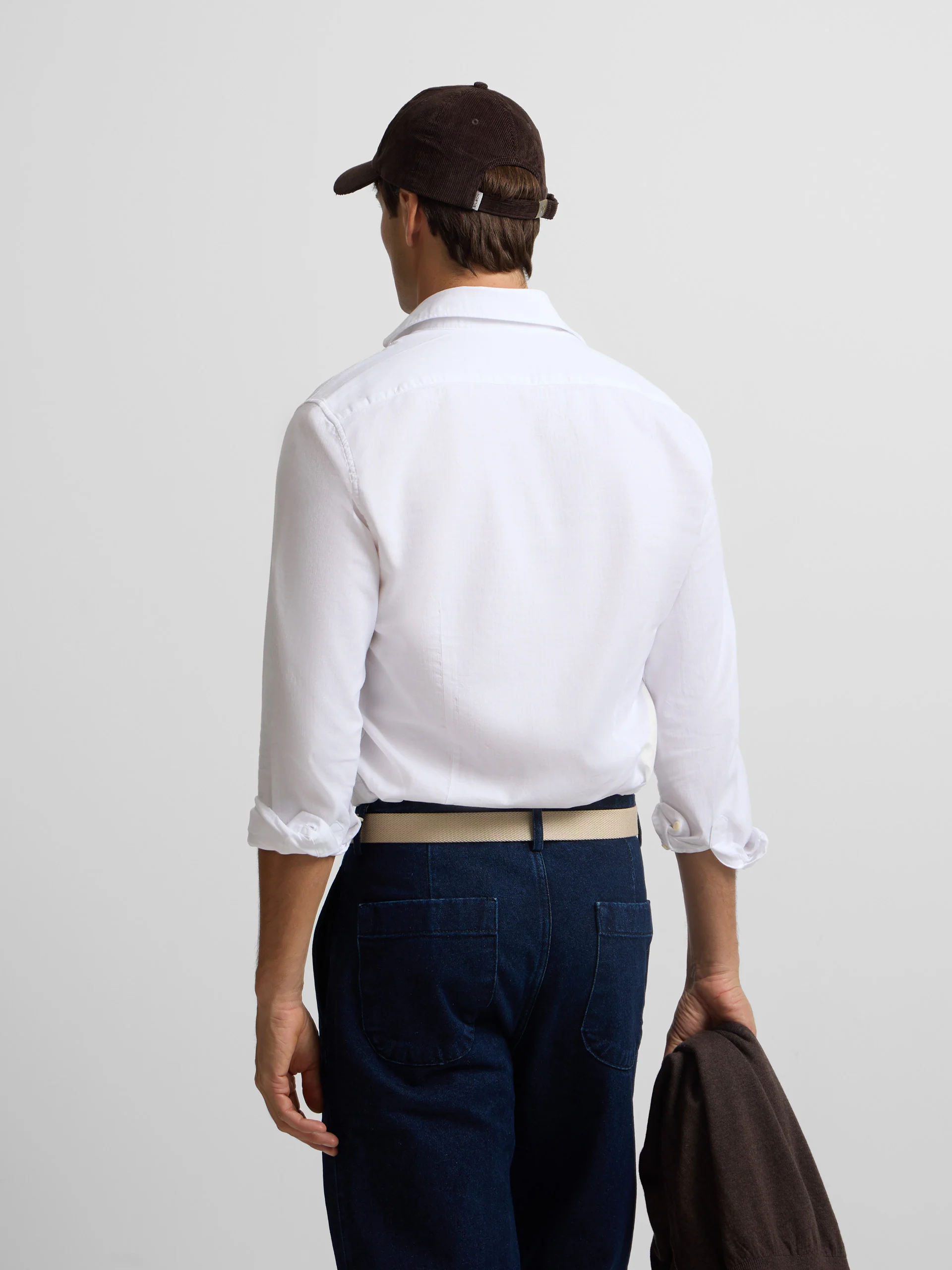Camisa sport estructura espiga blanco - Imagen 8