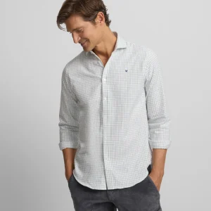 Camisa sport warm cuadro hunter azul verde