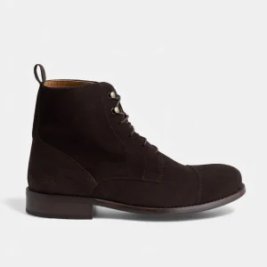 Bota alta serraje marron