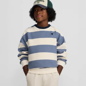 Sudadera kids rayas anchas azules