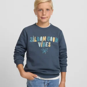 Sudadera kids good vibes azul marino