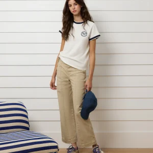 Pantalon culotte marinero beige
