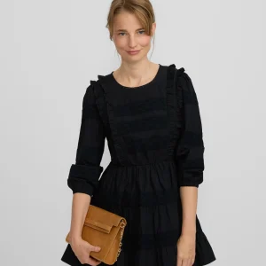Vestido mini bordados negro