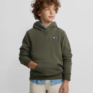 Sudadera kids hoodie cordon etnico verde