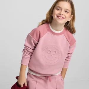 Sudadera girl chandal silbon smile rosa