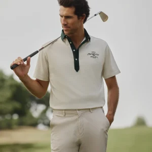 Polo Beltran Lozano bolsillo bicolor blanco