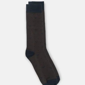 Calcetin motivos lunares marron