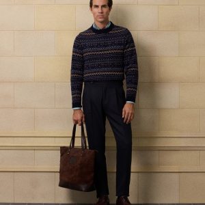 Pantalon unique pinzas azul marino