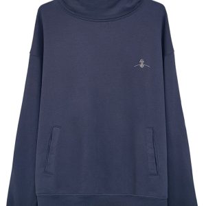 Sudadera orgánica cuello chimenea oversize