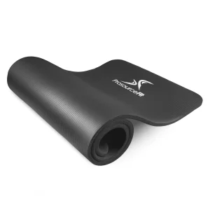 Esterilla yoga Extra Gruesa para Yoga y Pilates de 1,27 cm, Unisex Adulto, Black, 1/2"