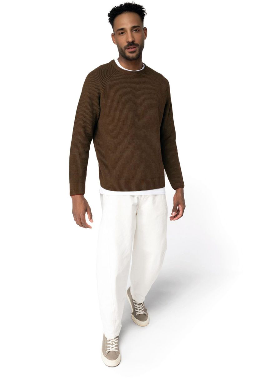 Jersey de punto perlado tofe de tejido sostenible - Imagen 4