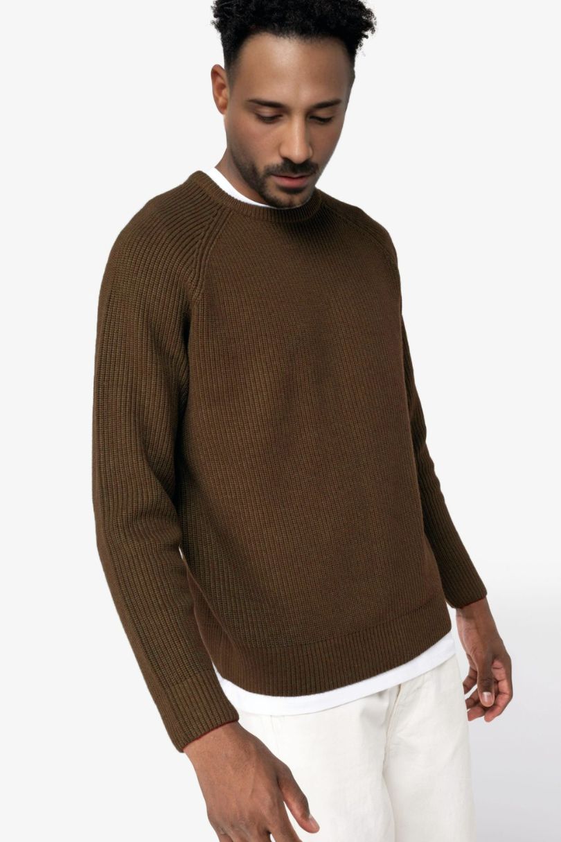 Jersey de punto perlado tofe de tejido sostenible - Imagen 5