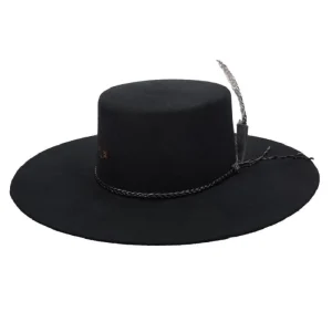 Sombrero Cordobés de Fieltro Color Negro para Mujer
