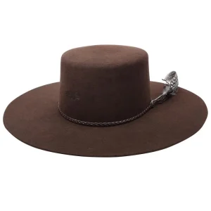 Sombrero Cordobés de Fieltro Color Café para Mujer