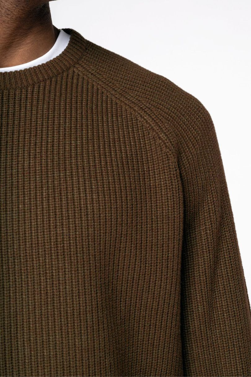 Jersey de punto perlado tofe de tejido sostenible - Imagen 7