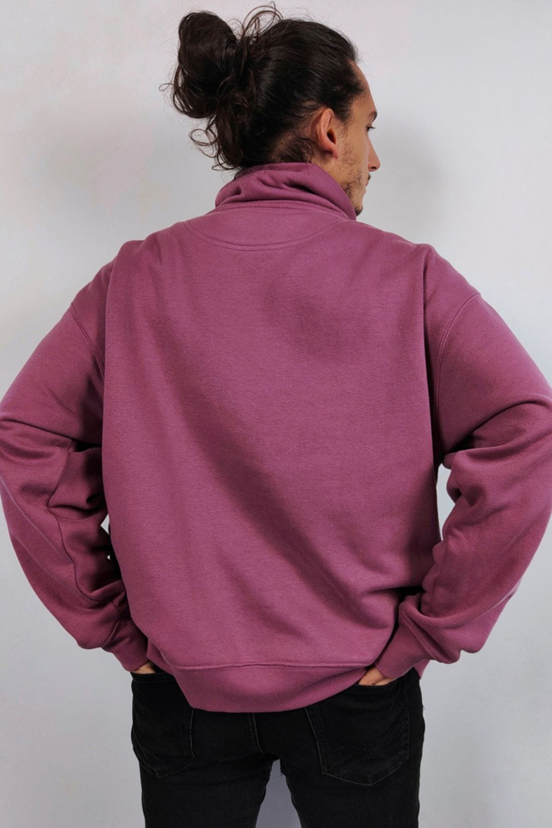 Sudadera orgánica cuello chimenea oversize - Imagen 9