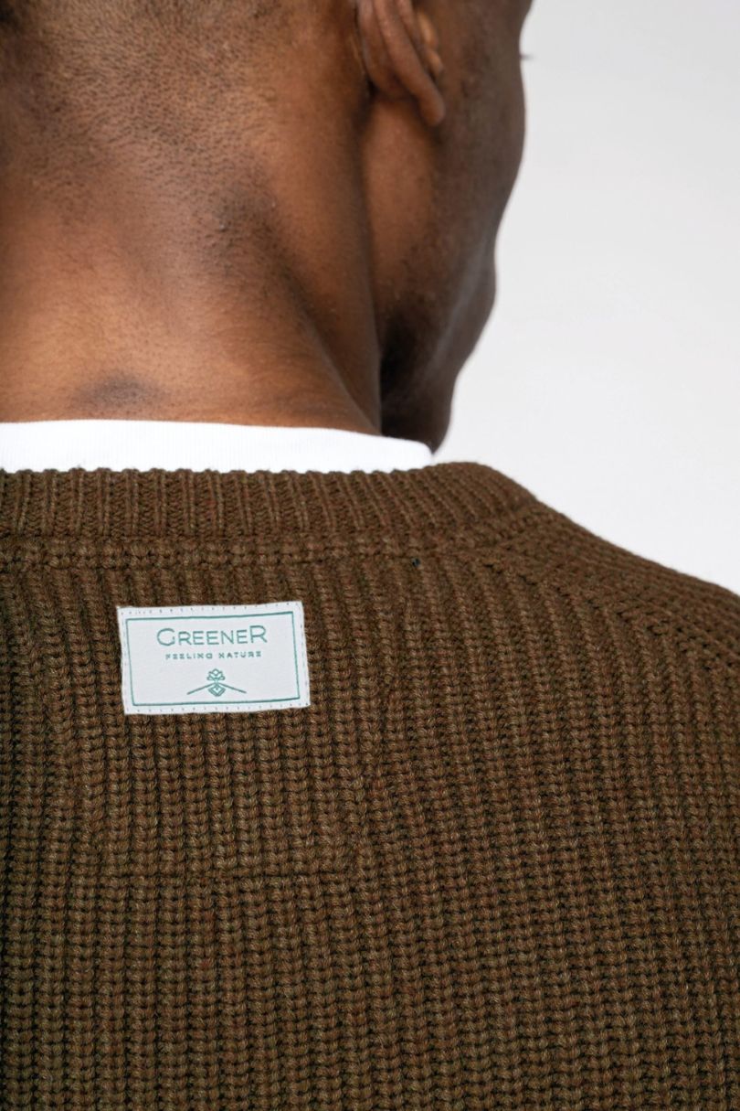 Jersey de punto perlado tofe de tejido sostenible - Imagen 9