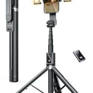 ANXRE Palo Selfie - 150CM Trípode para Móvil con Control Remoto Desmontable para Teléfono Móvil