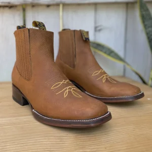 AS-010 Floater Tan - Botines Charros para Hombre