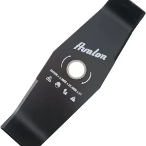 Avalon - Disco de 2 Puntas Universal para Desbrozadora o Cortacésped, Cuchilla para Cortar Zarza o Vegetación Densa, Acero de 3 mm (205 x 3 mm)