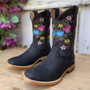 BS-305 Negro - Botas Vaqueras para Mujer