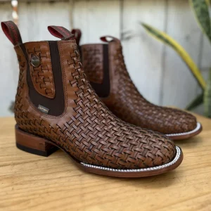 CB-05 Cafe Petatillo - Botines Vaqueros de Petatillo para Hombre
