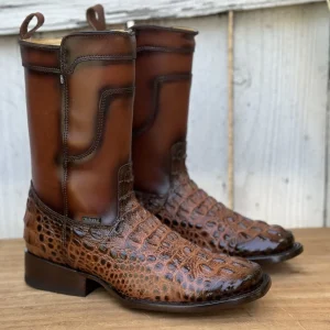 CB-Cocodrilo Nuca Imitacion Miel - Botas Vaqueras Exoticas para Hombre