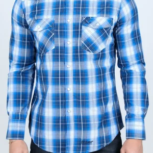 Camisa de Cuadros MC-200-42 - Camisas Vaqueras de Manga Larga para Hombre
