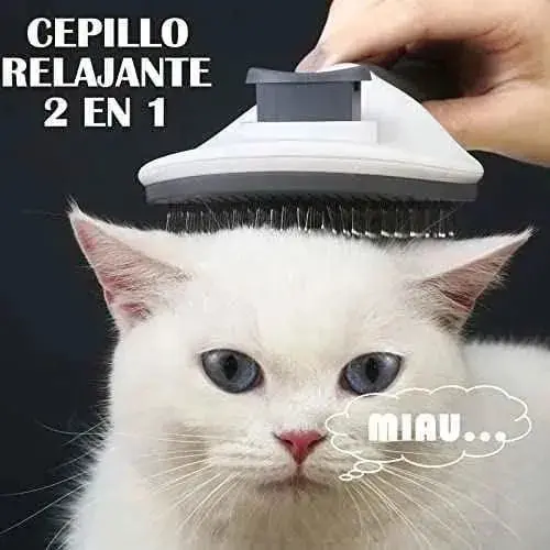 Cepillo para Perros y Gatos, Quitapelos Mascotas Antiestres, Peine Perro Gato con pelo Corto y Largo, Recoge Pelos mascotas - Imagen 7