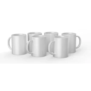 Cricut Tazas en blanco, 425 ml (15 onzas), 6 tazas de sublimación de tinta infusible