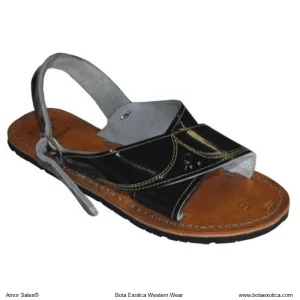 PM-Cruzado Negro - Huaraches Artesanales Mexicanos para Hombre