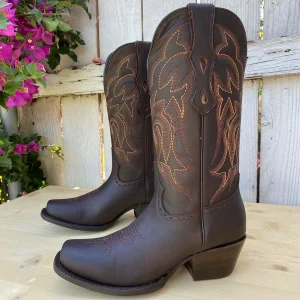 JB-1301 Chocolate - Botas Vaqueras para Mujer