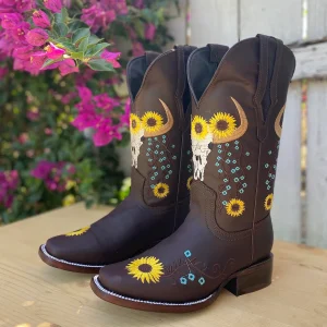 JB-1605 Chocolate - Botas Vaqueras para Mujer