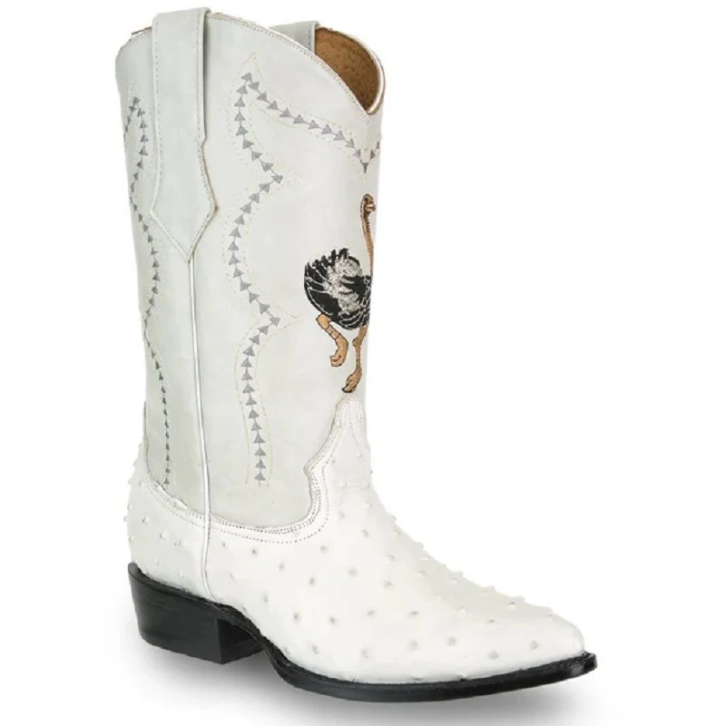 JB-901 Avestruz Imitación Hueso - Botas Vaqueras Exoticas para Hombre - Imagen 2
