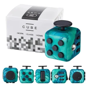 Juguete Antiestrés Stress Cube con 6 módulos relajantes, para niños y Adultos Anti-ansiedad Anti-Stress