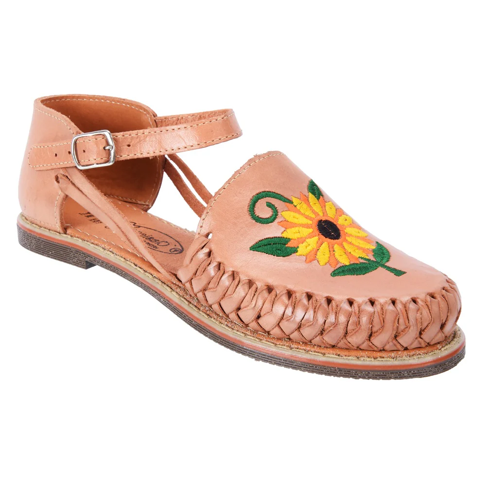 PM-35250 Tan - Huaraches Artesanales Mexicanos para Mujer