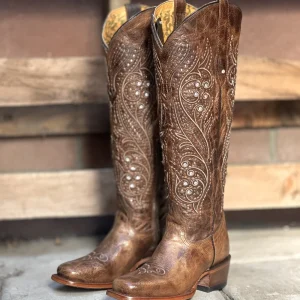RC-Hacienda Arena - Botas Vaqueras con Tubo Alto para Mujer